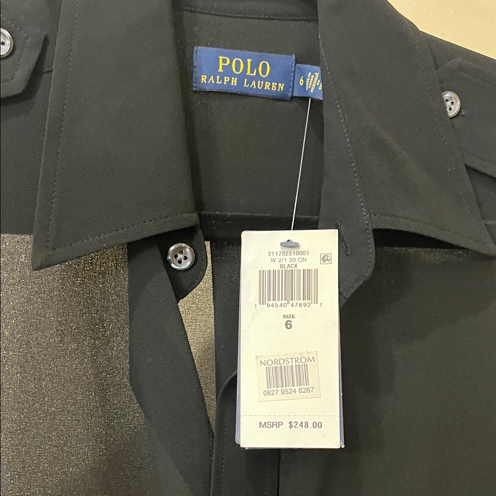 NWT Polo Ralph Lauren Black Blouse - Picture 2 of 7